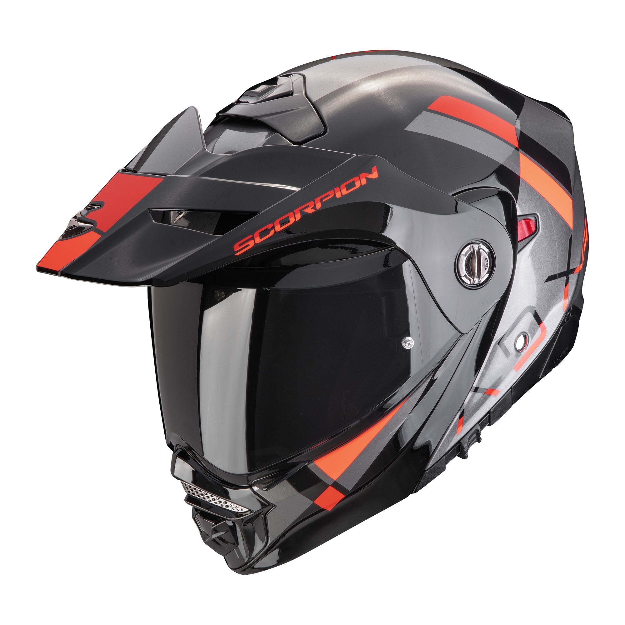 Мото каска Scorpion ADX-2 Galane Silver-Black-Red размер L - eMAG.bg