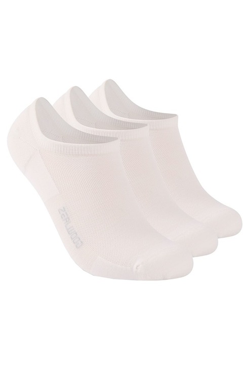 Комплект от 3 чифта унисекс чорапи, мериносова вълна, къси, бели, XL (46-50)