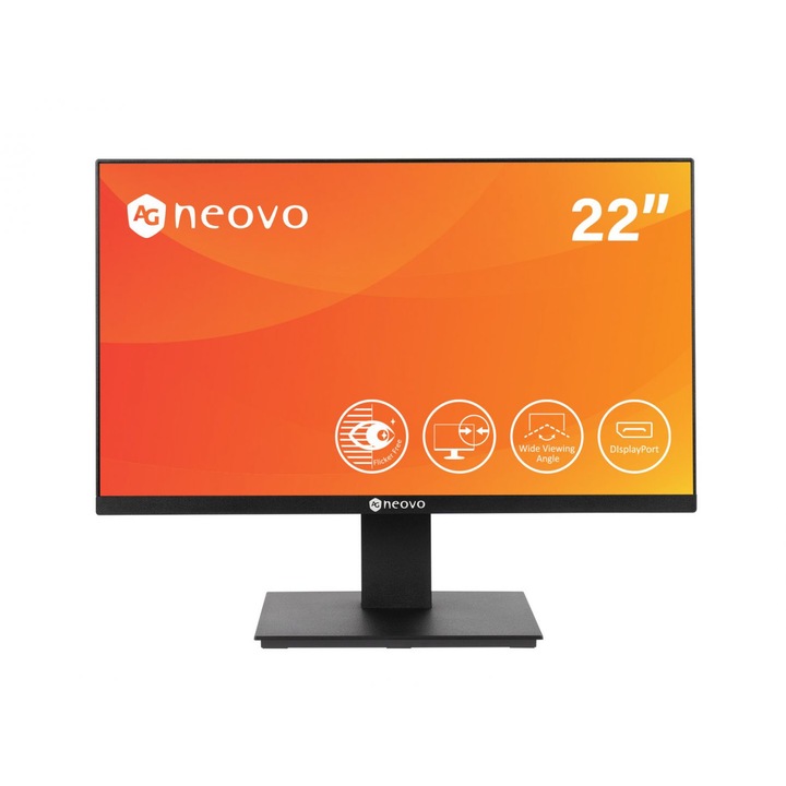 LED monitor, AG Neovo LA-2202, 21,5 hüvelyk, Full HD, 75Hz, 5ms, Fekete