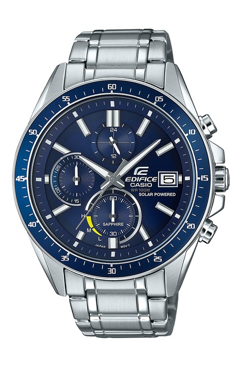 Casio, Часовник със соларно захранван и хронометър, Сребрист