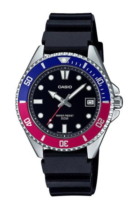 Casio, Часовник с текстилна каишка, Черен