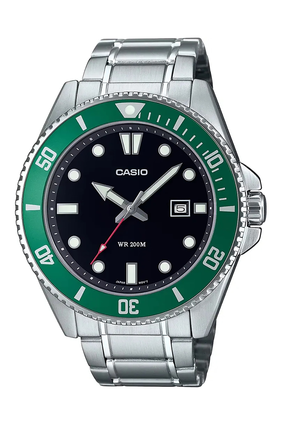 Casio, Ceas de otel inoxidabil cu trei indicatoare, Argintiu - eMAG.ro