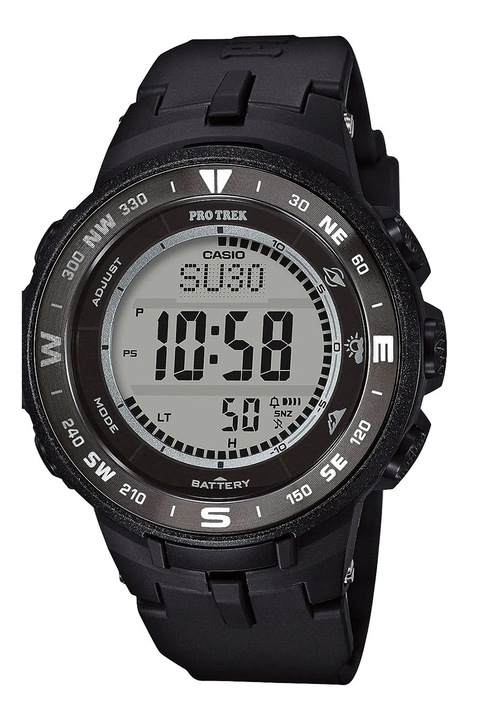 Casio, Дигитален часовник с каишка от смола, Черен