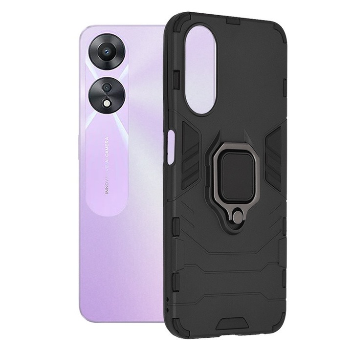 Калъф с висока степен на защита за Oppo A58 5G/A78 5G, AIR Protect, G47, Metal, Intense Dark