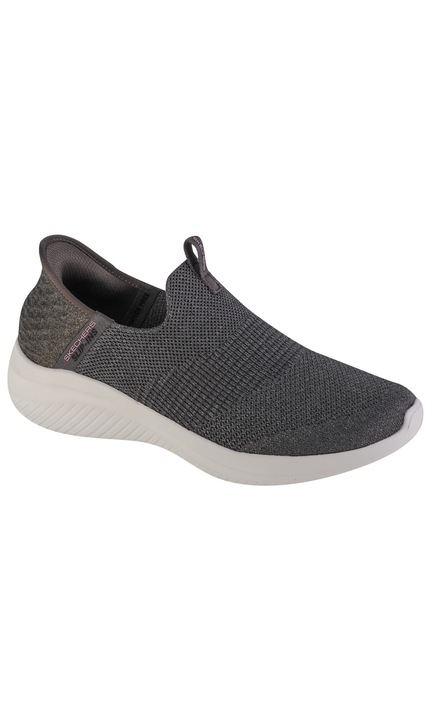 Tenisi femei Slip Ins Ultra Flex 3.0 Smooth Step, Skechers, Mov, Gri