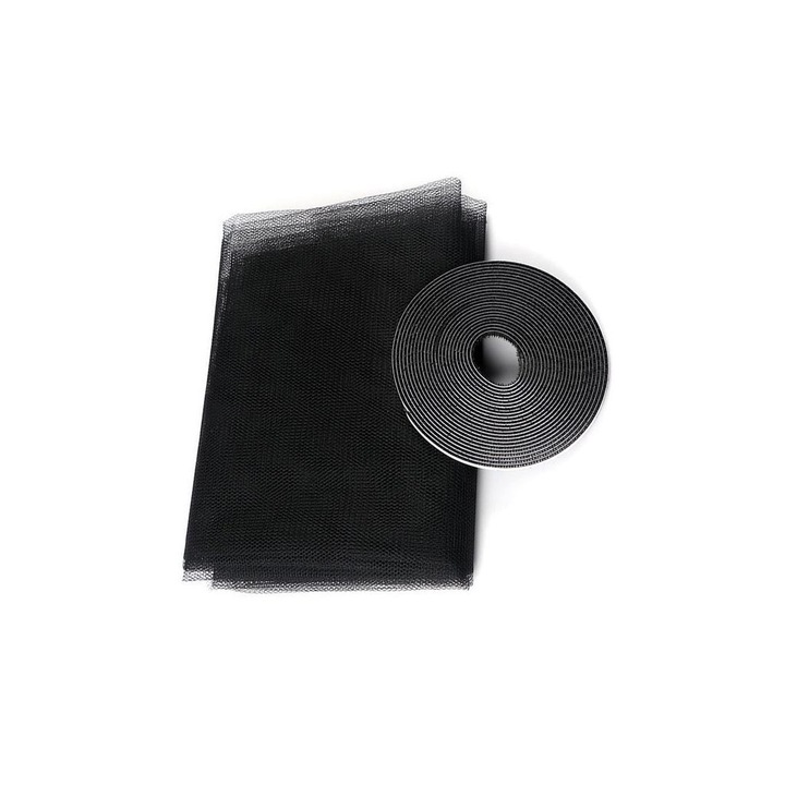 Plasa de protectie impotriva insectelor Aria Trade, cu Velcro, 130x150cm, negru