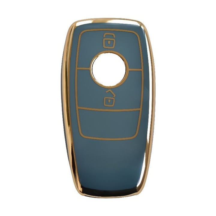 Protectie cheie auto Mercedes Benz B Class, E Class, 2017-2018 culoare gri