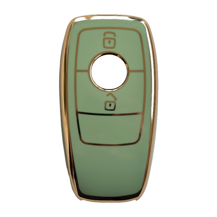 Protectie cheie auto Mercedes Benz B Class, E Class, 2017-2018 culoare verde