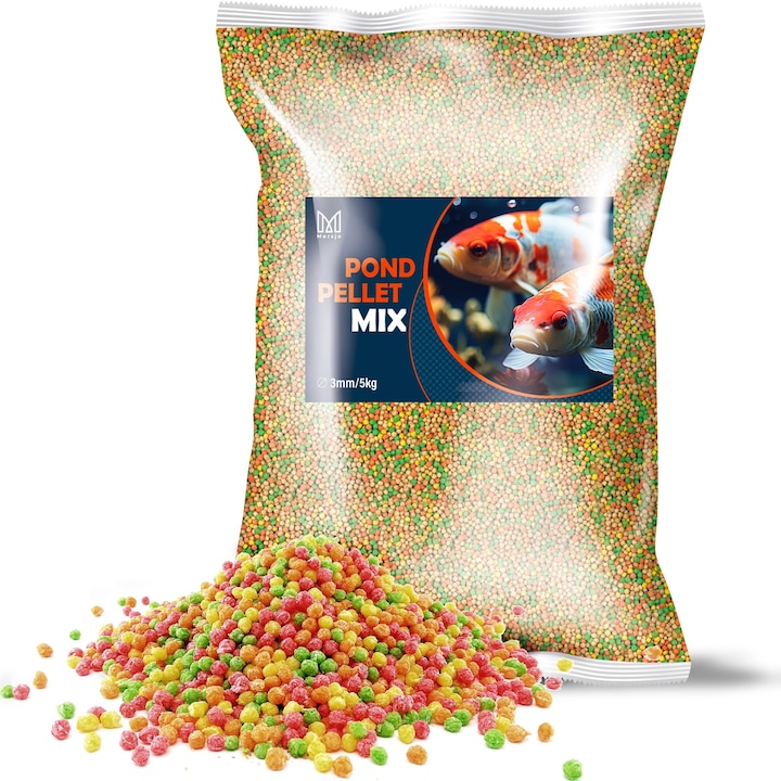 Градинска храна, за риби, за кои шаран, Mersjo, Pond Pellet MIX, 5 кг, 3 мм