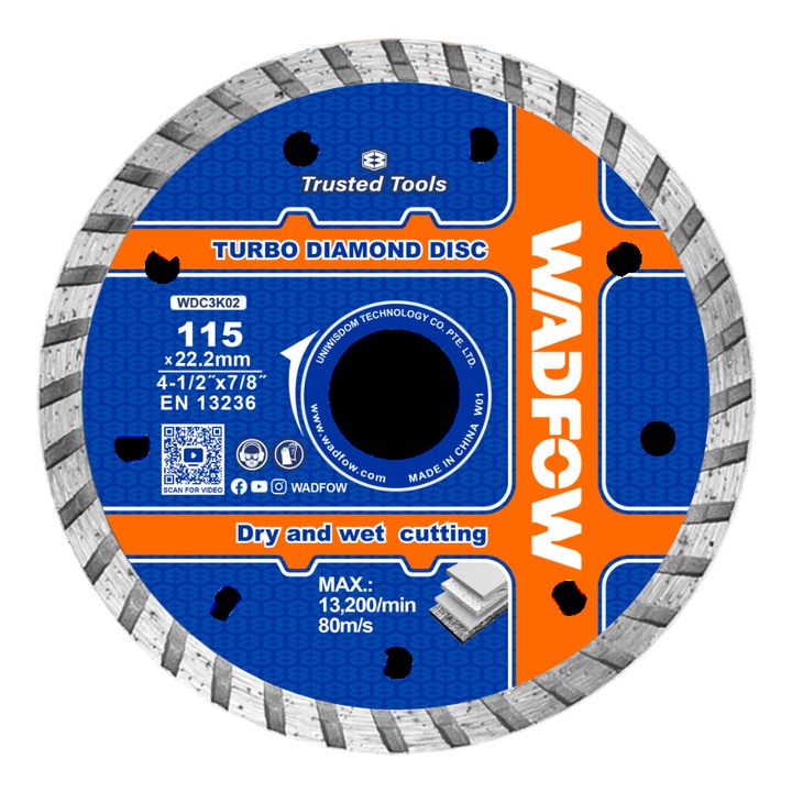 Wadfow betonvágó tárcsa, 115x22,2 mm