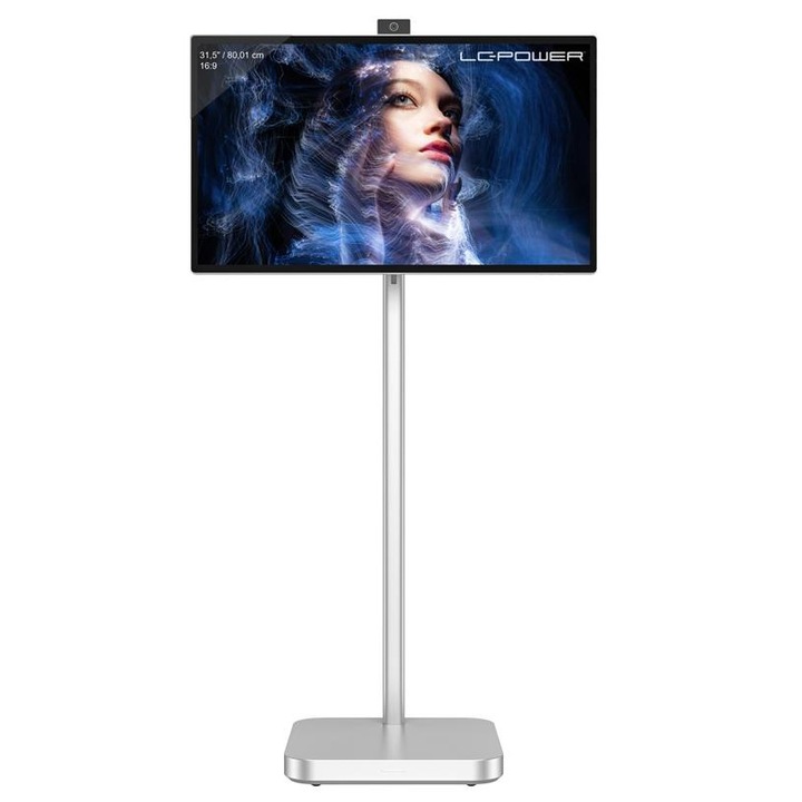 Monitor VA LED LC-Power 31,5" LC-M32S4K, UHD 3840 x 2160, Mini-HDMI, USB-C, WiFi, ezüst hangszórók