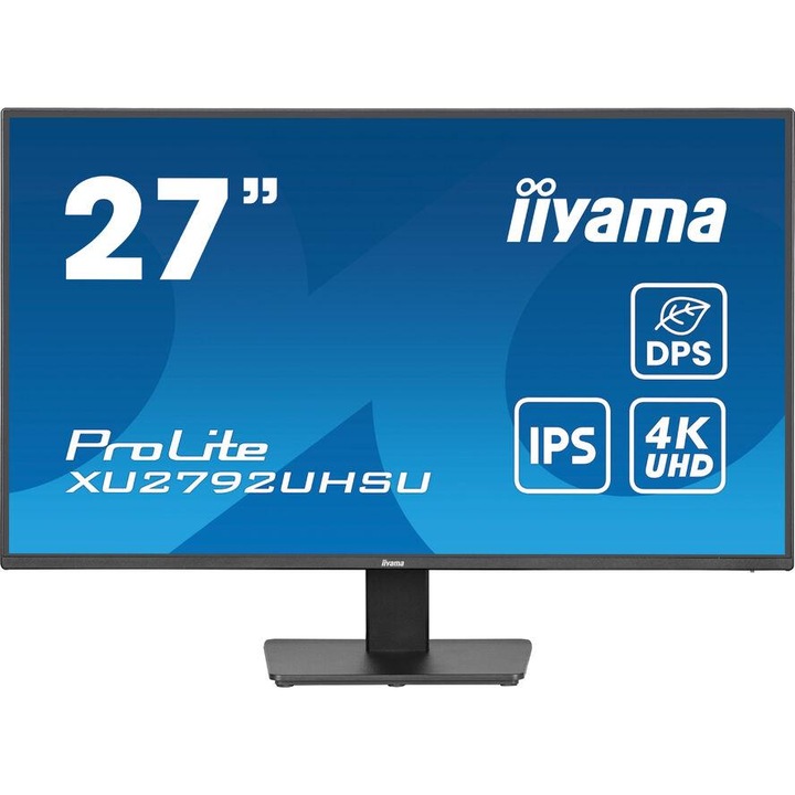 Monitor IPS LED Iiyama 27" XU2792UHSU-B6, UHD 3840 x 2160, HDMI, DisplayPort, hangszórók fekete
