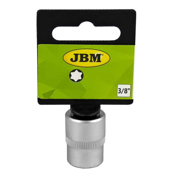 Cap cheie tubulara JBM, profil torx, deschidere cheie E20, prindere patrat 1/2 inch, crom vanadiu