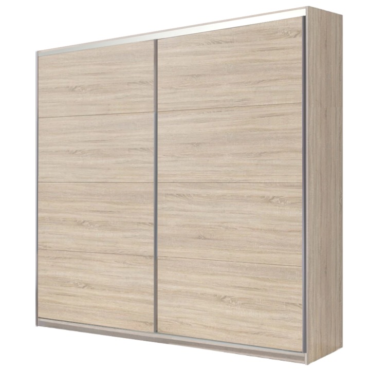 Dressing cu usi glisante Stejar Sonoma H 230 x L 230 x A 60 cm PAL 18 mm Sistem culisare Hafele premium