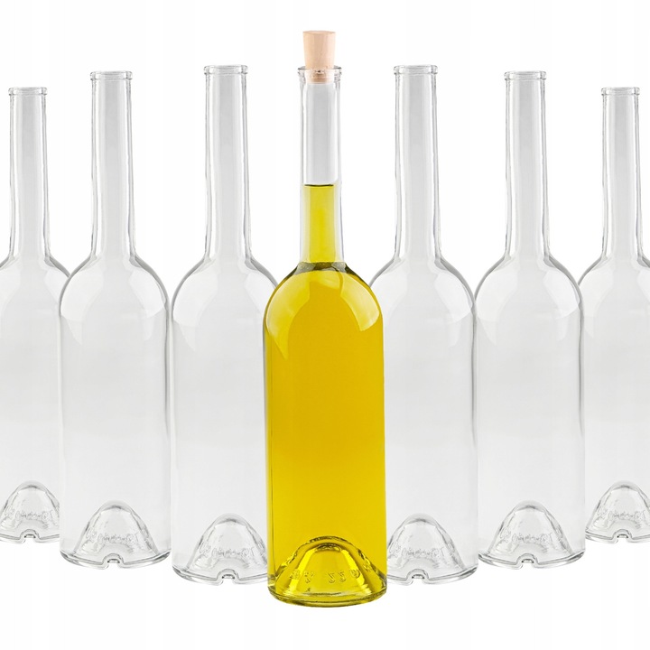 Комплект стъклени бутилки с тапи, Суперботели, Стъкло, Висококачествено производство, Лесни за почистване, Издръжливи, Херметично затваряне, 33 x 7,7 см, Прозрачни