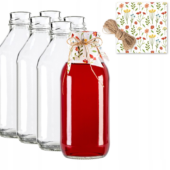 Set Sticla Kubus 330 ml Cu Capace Si Dopuri, Superbutelki, Productie De Inalta Calitate, Usor De Curatat, Durabil, Sticla, Inchidere Hermetica, 16 x 6.5 cm, Multicolor