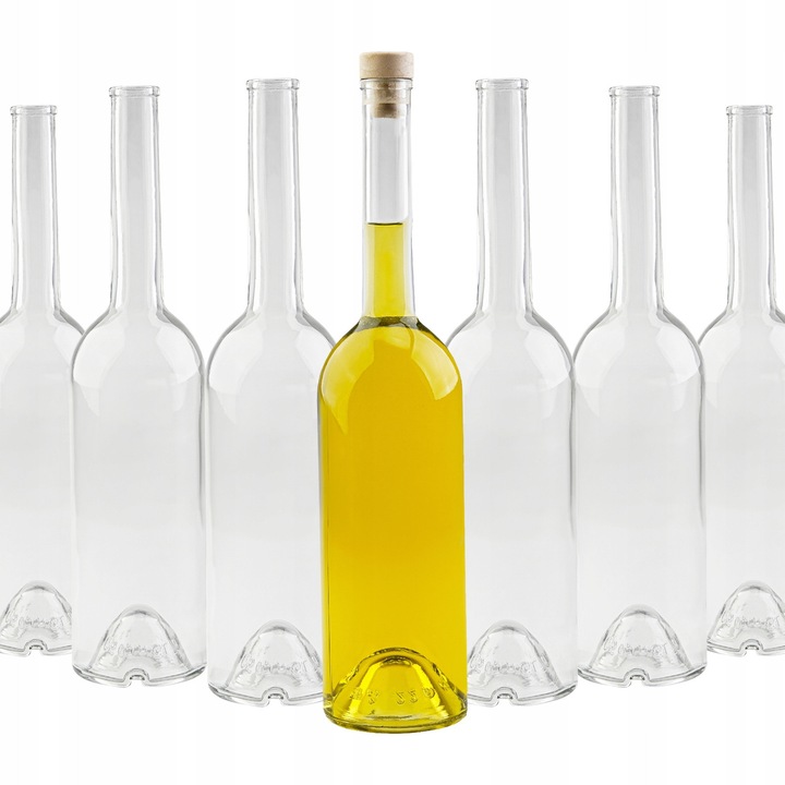 Комплект бутилки със синтетични гъби, Суперботели, Висококачествено производство, Лесни за почистване, Издръжливи, Стъкло, Височина 33 см, Диаметър 7,7 см, Тегло 645 г, Прозрачни