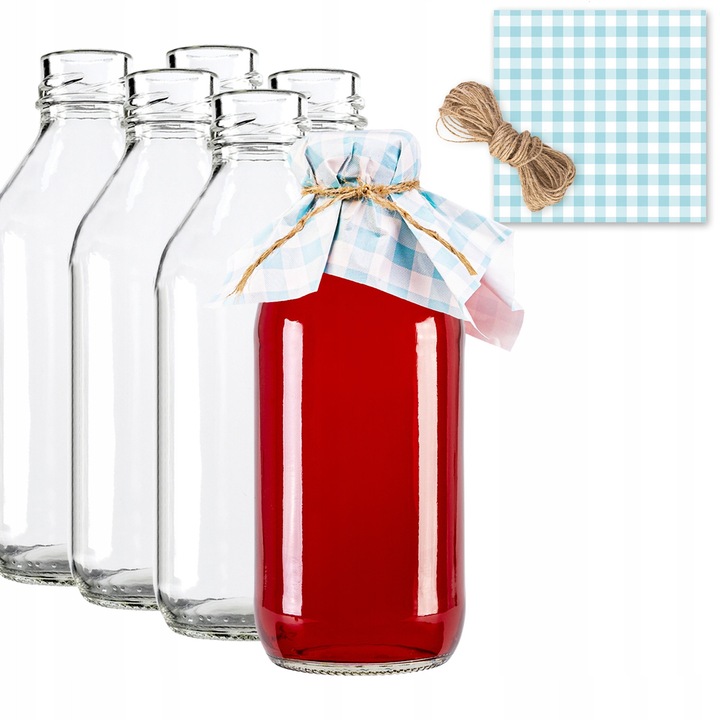 Set 50 Sticle De Sticla Kubus 330 ml Cu Capace Si Dopuri, Superbutelki, Productie De Inalta Calitate, Usor De Curatat, Durabil, Sticla, Inchidere Hermetica, 16 x 6.5 cm, Multicolor