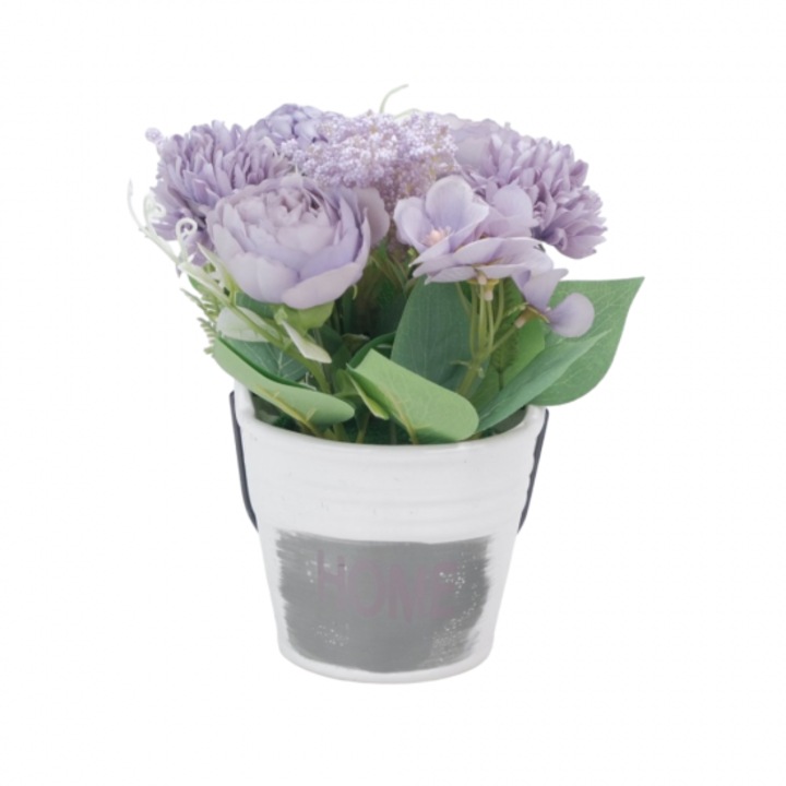 Planta artificiala in ghiveci 22x12 cm, lila