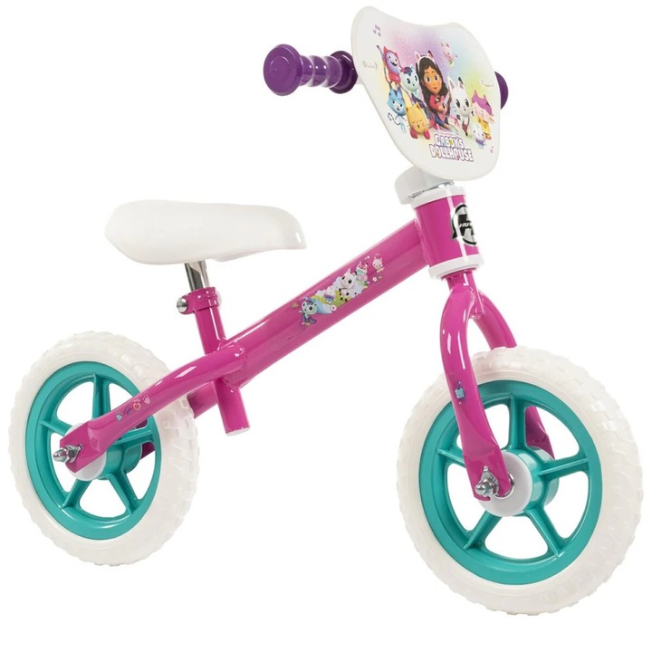 Bicicleta copii Huffy Gabby, 2 roti spuma, roz/violet/alb, 170x310x650mm