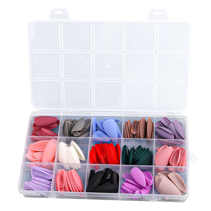 Műköröm készlet QttvbTna, akril, sokszínű, 360 darab