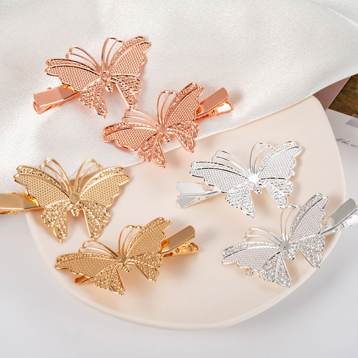 Fém pillangó hajcsat, vintage hajcsat, vintage klipsz hajtű széléhez, kiegészítők, írisz darab