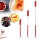 Spatula telescopica mini QttvbTna, silicon, rezistenta la caldura, maner ajustabil, multifunctionala