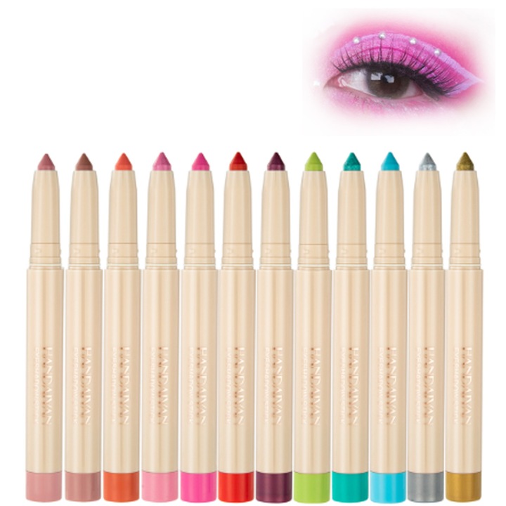 QttvbTna szemhéjpúder készlet, matt és fényes, többszínű, 14,1x11,5x1,3 cm, 12 db