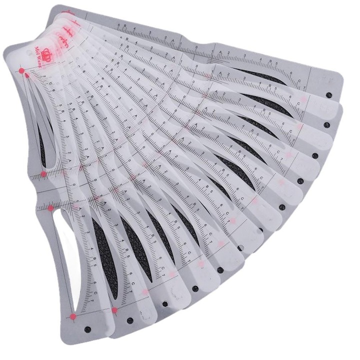 Set 24 sabloane pentru sprancene, QttvbTna, Natural