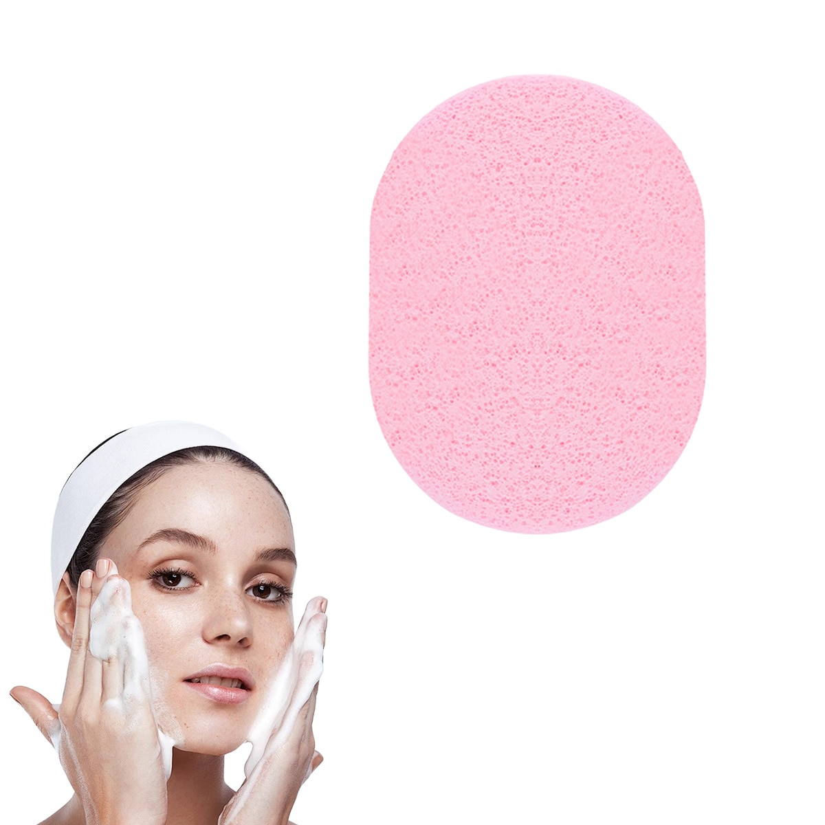 Burete facial reutilizabil, roz - eMAG.ro