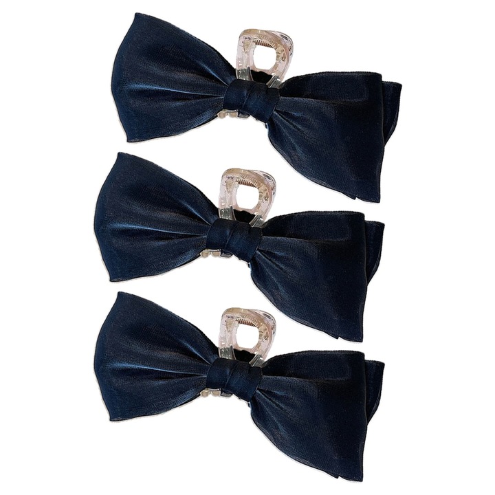 3 db-os nagy hajcsat készlet tüll masnival, QttvbTna, fekete