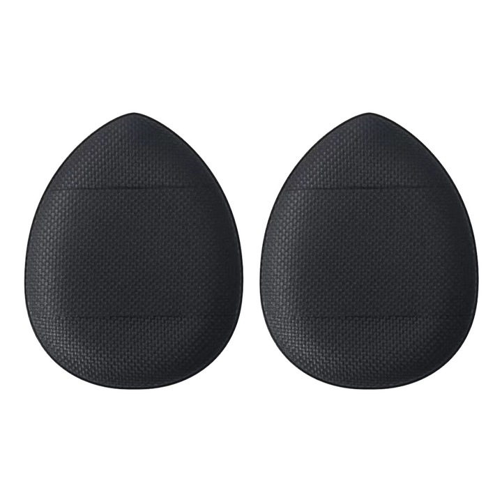 Set 2 bureti mini pentru machiaj, forma de picatura, negru, 4x3x1cm