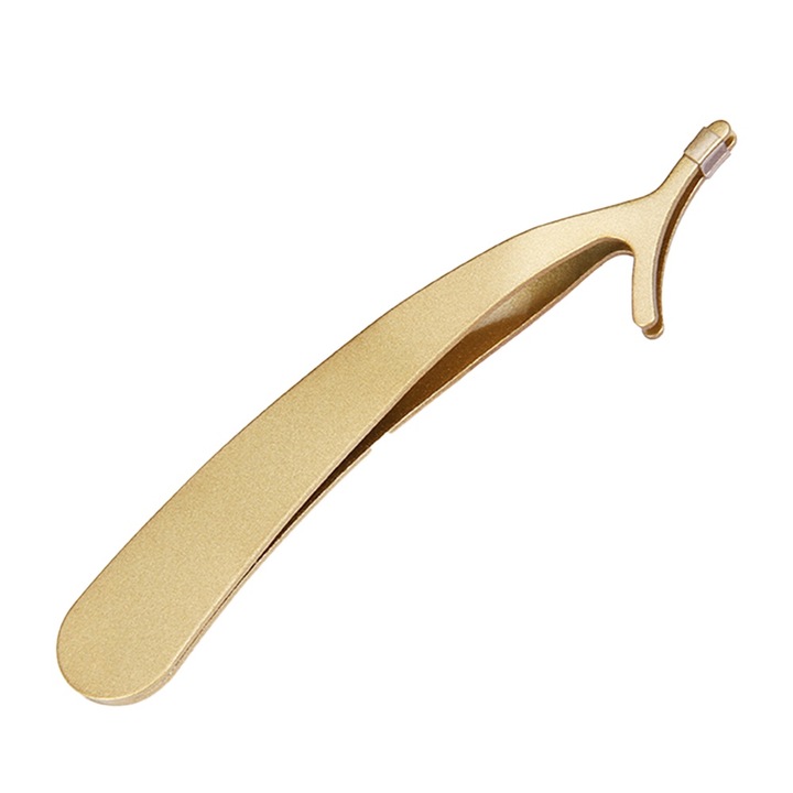 Instrument pentru gene false, auriu, 9.9x2.8x2cm