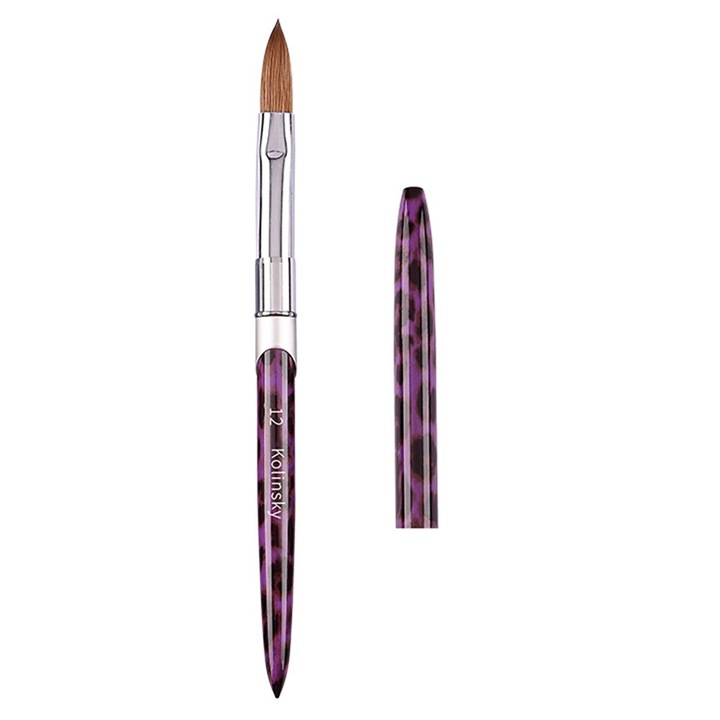 Körömecset, QttvbTna, különféle hegyek, leopárdmintás, fém, 17cm