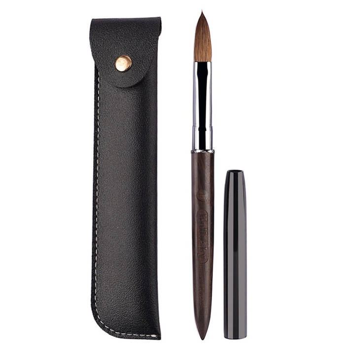 Körömdísz ecsetkészlet QttvbTna, lila szantálfa, dombornyomott, 17,5 cm, 5 db-os készlet