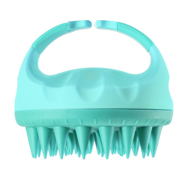 QttvbTna четка за масаж на скалпа, мек силикон, водоустойчива, преносима