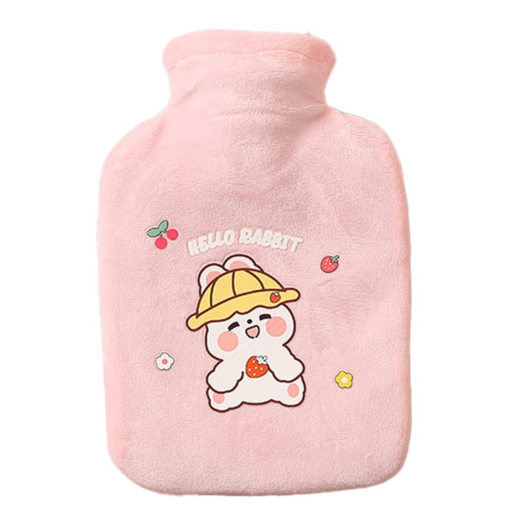 QttvbTna възглавница с гореща вода с калъф от полар, взривозащитена, нетоксична