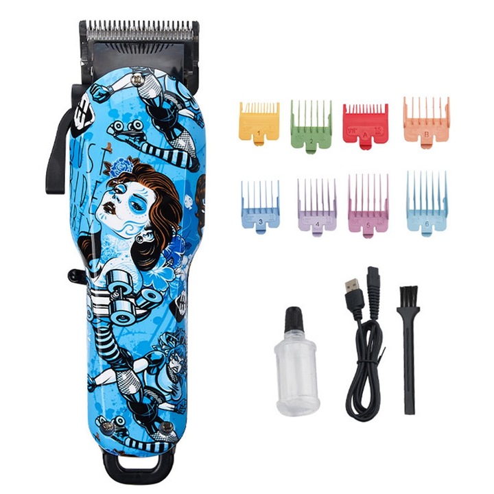 Set Aparat de Tuns Multifunctional, Lame Autoascutitoare, Fara Fir, Silentios, pentru Barbati