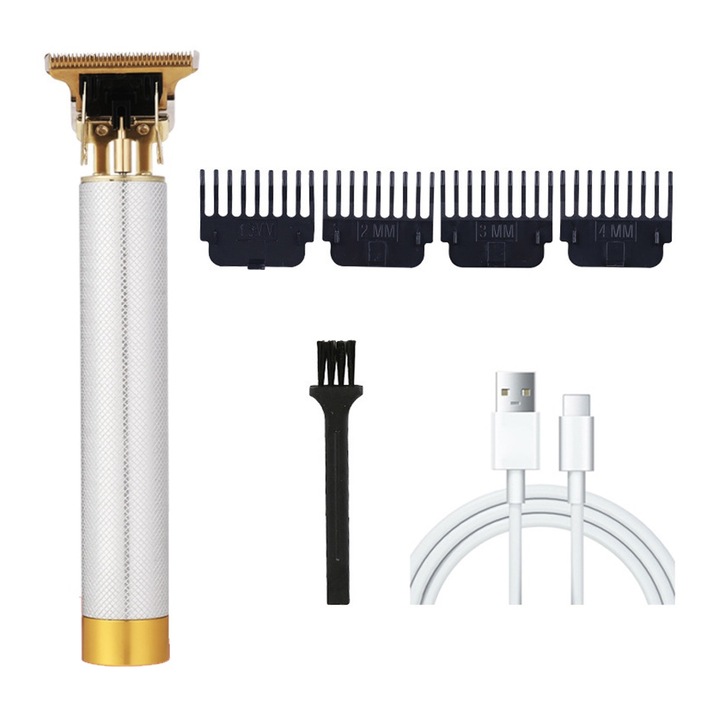 Машинка за подстригване, QttvbTna, неръждаема стомана, безжична, комплект, компактен дизайн, Многоцветен