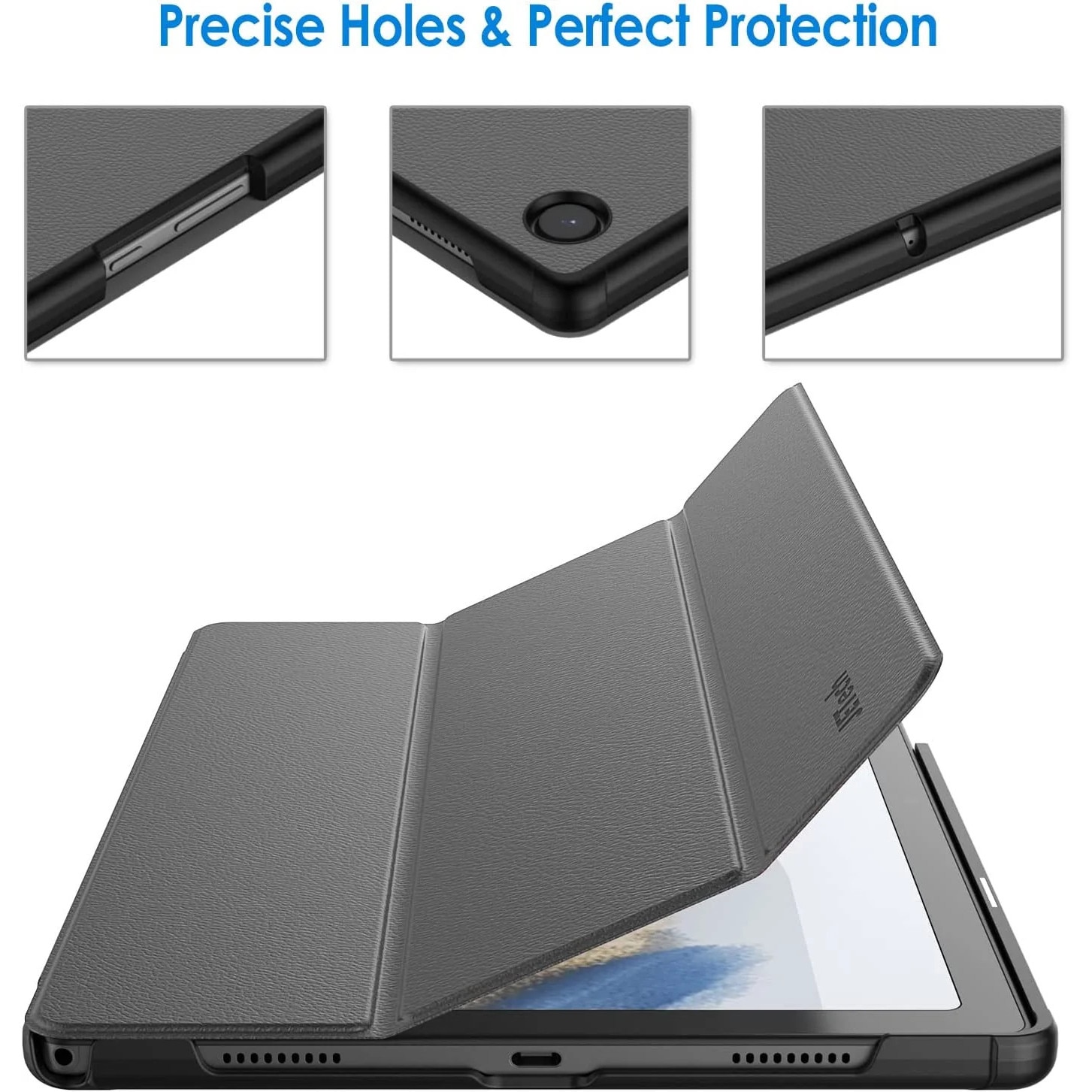 Husa premium pentru Amazon Fire Max, 11 inch, Trifold, SmartCase, Sigloo, model Grey