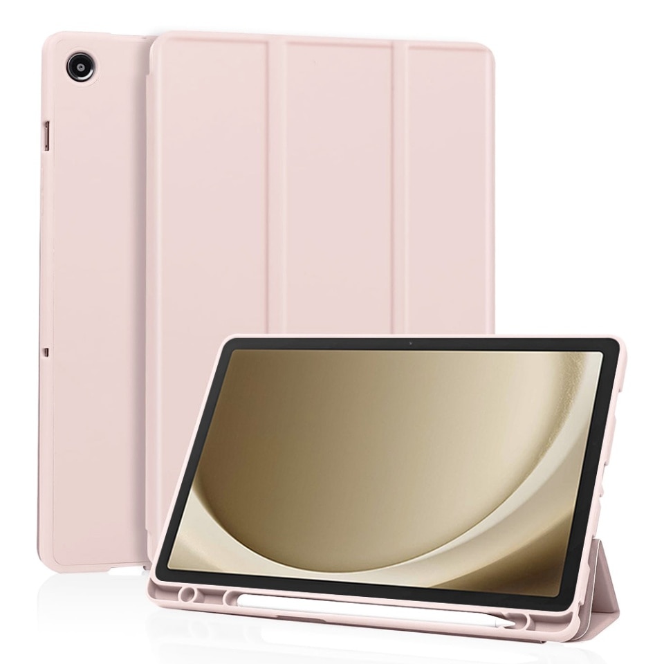 Husa tableta pentru Samsung Galaxy Tab A9 Plus cu suport cu 2 Unghiuri si functie Sleep/Wake, SKDR OfficeMate - Roz