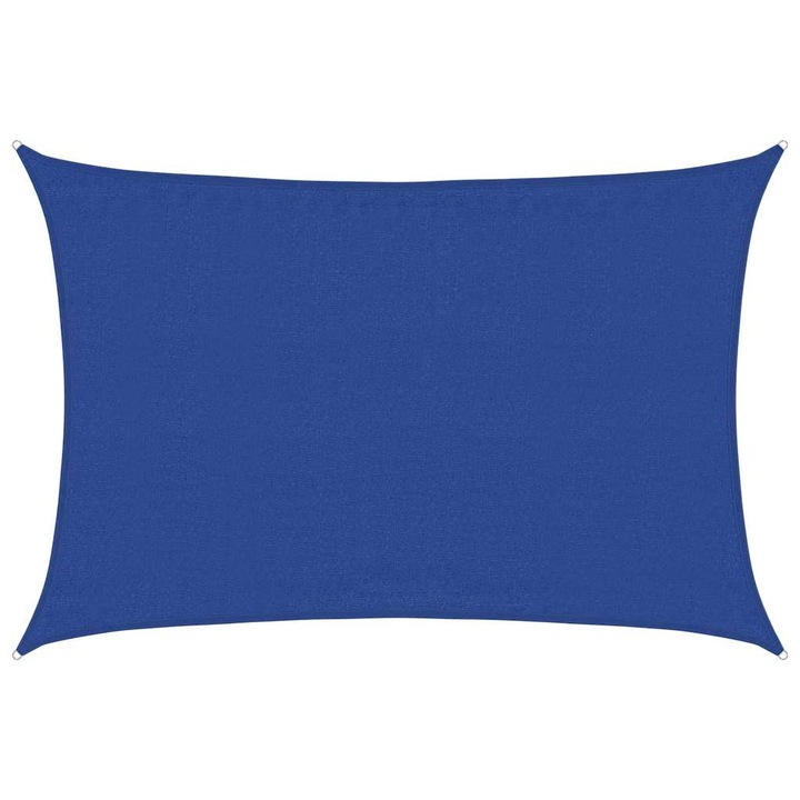 Panza parasolar albastru dreptunghiular 3 vidaXL,5x4,5m HDPE 160 g/m²