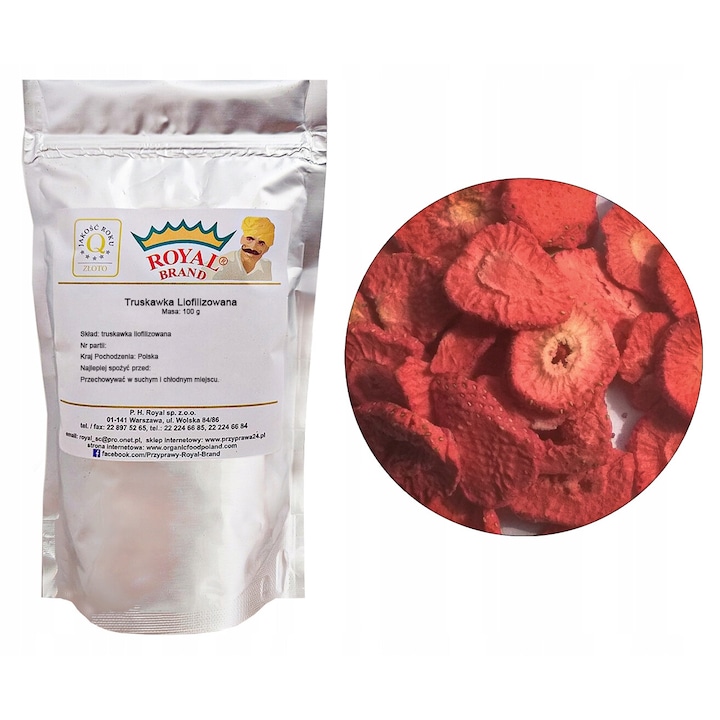 Capsuni liofilizate 100 G Felii de fructe intregi