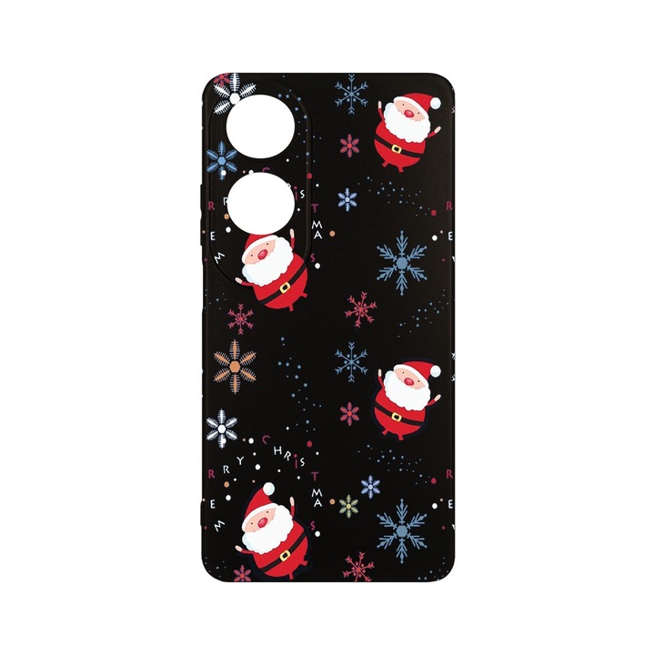 Husa BestCase® Slim силиконов 0.8MM, съвместим с OPPO A60, Коледа - Дядо Коледа, Защита на камерата, Устойчив на износване, c-B 308