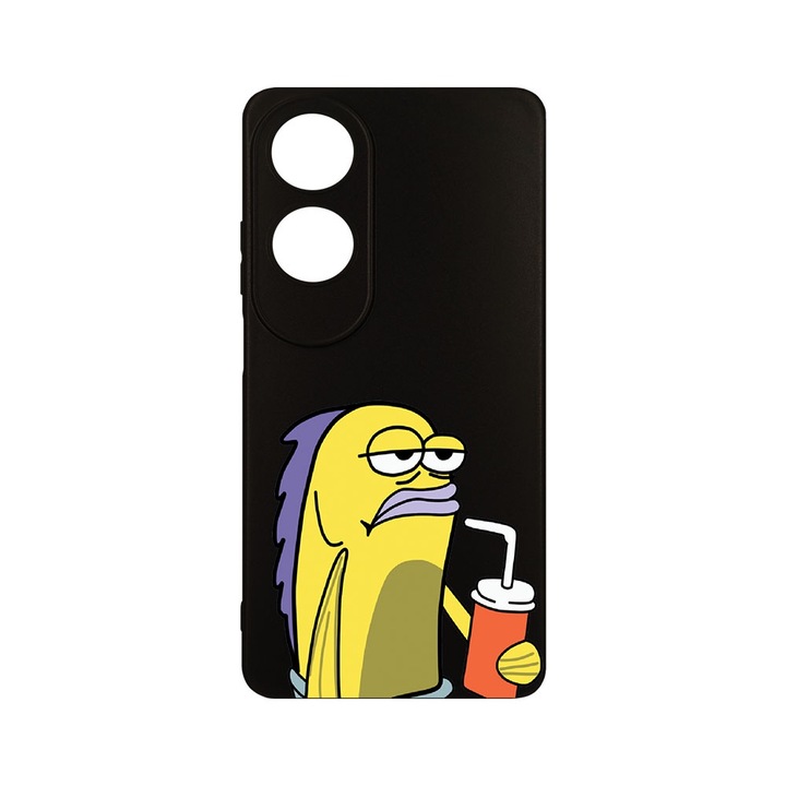 Husa BestCase® Slim SIlicon 0.8MM, Съвместим с OPPO A60, Meme, Защита на камерата, Устойчив на износване, c-B 652