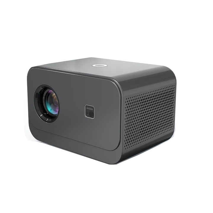 Proiector, 1080p, luminozitate ridicata HD, focalizare motorizata, corectie Keystone, acelasi ecran wireless pentru telefoane mobile, negru