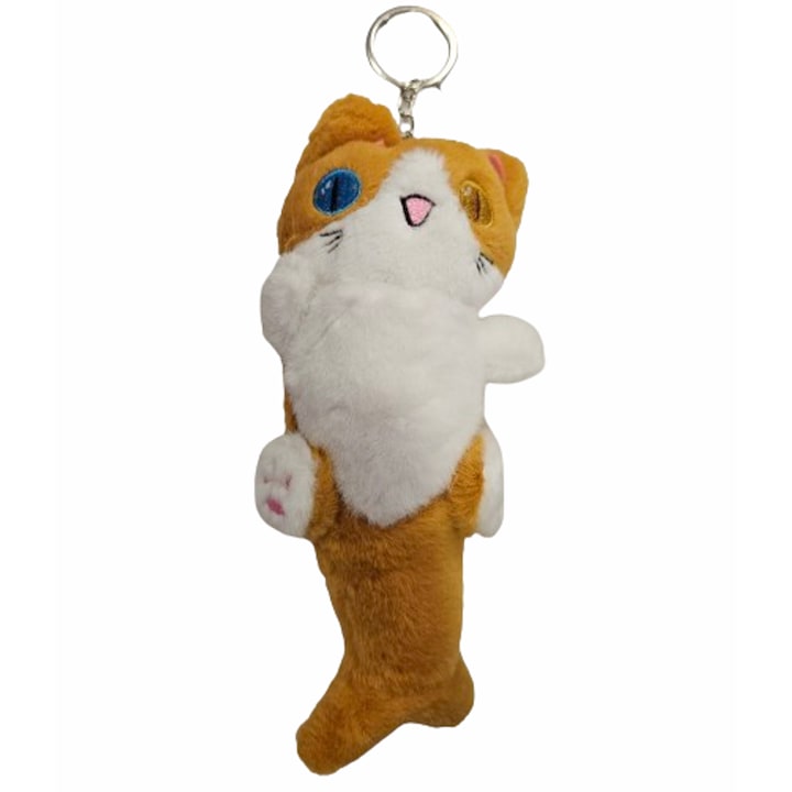 Играчка Котка-акула, Плюшено, Кафяв, 19х8 см
