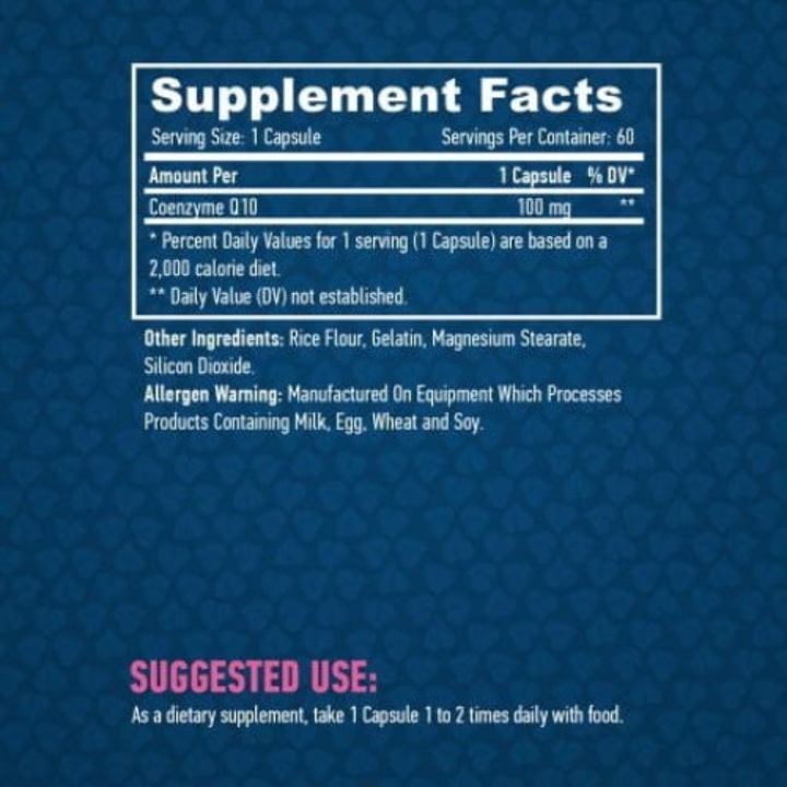 Haya Labs - High Potency Co-Q10 100mg. / 60vcaps