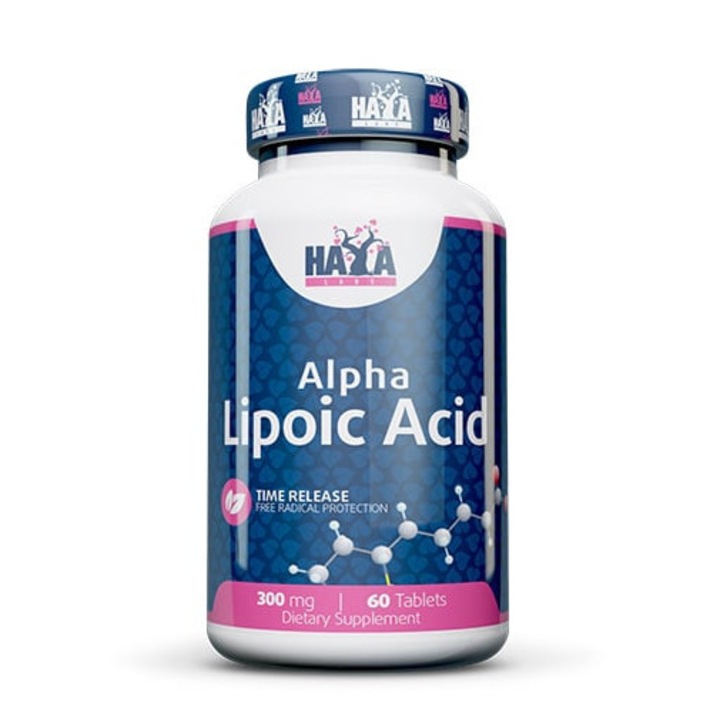 HAYA LABS - Sustained Release Alpha Lipoic Acid 300mg. / 60 Vtabs - Alfa Liponsav