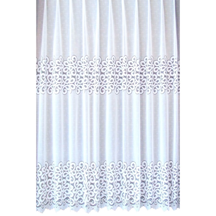 Perdea Trei Stejari, model 51299, uni, 200 X 220 cm, alba